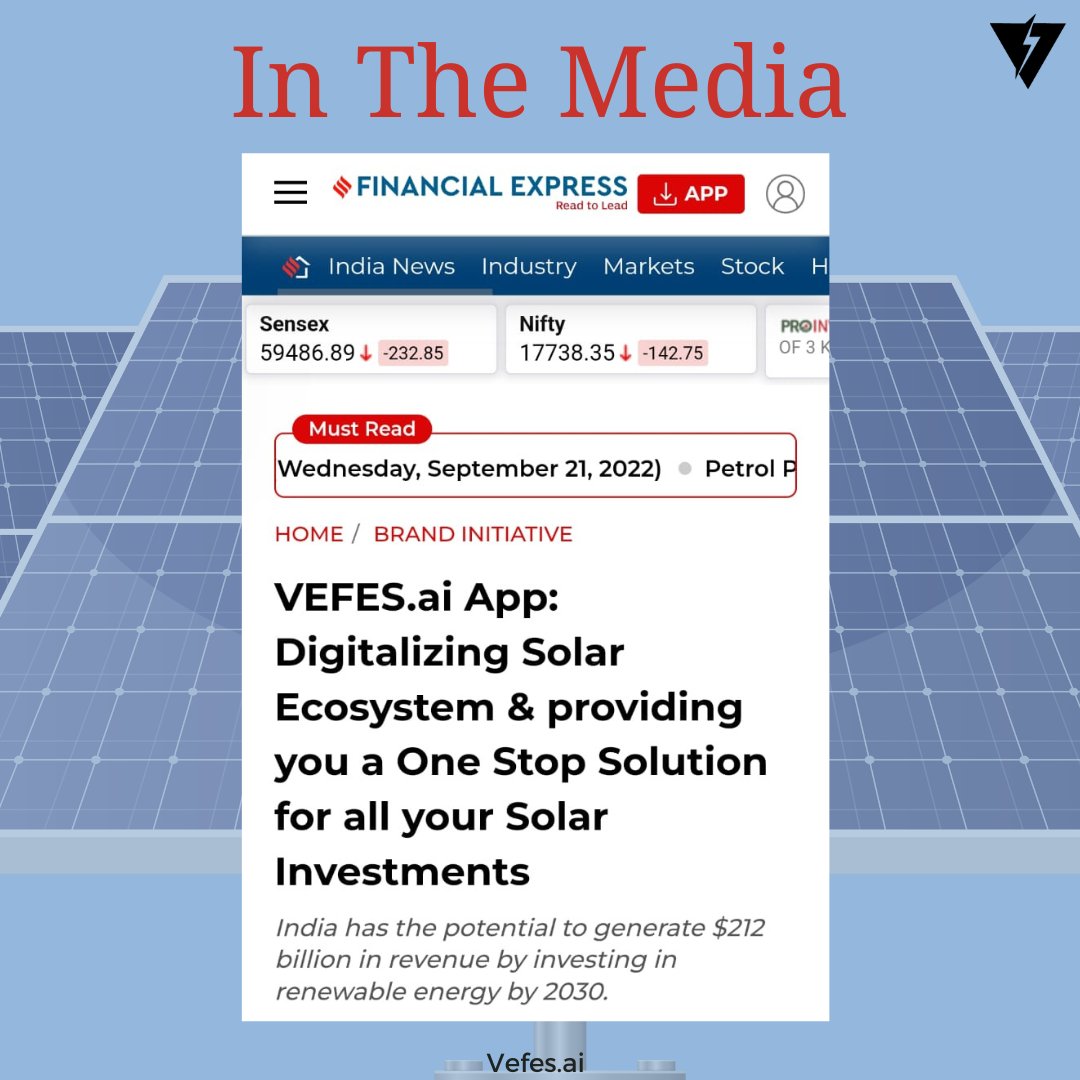 vefes_'s tweet photo. Featured in The Financial Express. Read the full article.
(https://t.co/w44BYSb845)
.
.
.
#vefes #ai #solarpanel #thefinancialexpress #finance #fintech #globalfintechfest #pr #solarowner #alternateassetclass https://t.co/uN2jMHSKB9