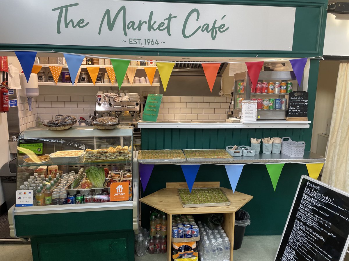 #Good morning everyone from the market cafe knutsford this morning freshly made borek and baklava tiramisu and bonaffee cake sausage rolls sausage bacon egg sandwiches panini sandwiches and full English breakfast all day.
Have a great morning to you all               Market cafe