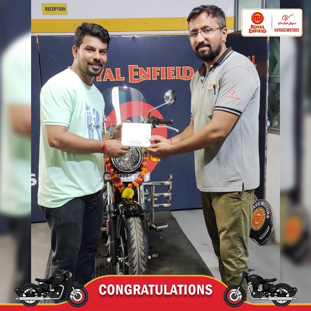 VoyageMotorsRE's tweet photo. Mr. Kunal Meshram
Mr. Kolidas Nadar
Mr. Raviraj Adyanthaya
Mr. Keval Patil
Welcome to RE Club 🏍🎉
Welcome to voyagemotorsre club.
The ride begins
#VoyageMotors #RoyalEnfieldIndia #madelikeagun #classic350 #Himalayan #Meteor3 #hunter #hunter350 #scram411 https://t.co/3zhI8ES1ZF
