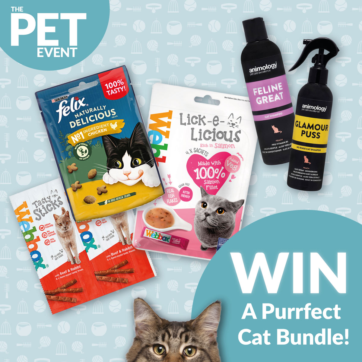 🐾Our big Pet Event is now live 🐾 to celebrate we're giving you the chance to #WIN a bundle for your purrrfect 🐱's ➡️ Enter now:

1. Like this
2. Retweet
3. Follow us

🛒 bit.ly/3T8nxP0

Winner chosen at random. Ends 30/09/2022. Open to UK &amp; ROI residents. T&amp;Cs apply.