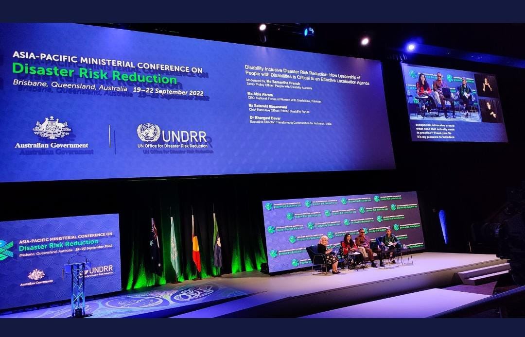 AbiaAkram's tweet photo. So honoured to speak in Spotlight Event on #DisabilityInclusiveDRR #APMCDRR2022 
@PatConroy1 @MurrayWatt @UNDRR_AsiaPac @ndmapk @Refugees @UNHCRPakistan @julienmh @UNFPAPakistan @STEPPakistan @CBMAustralia @Sightsavers_Pol https://t.co/tcJqjuzdJA