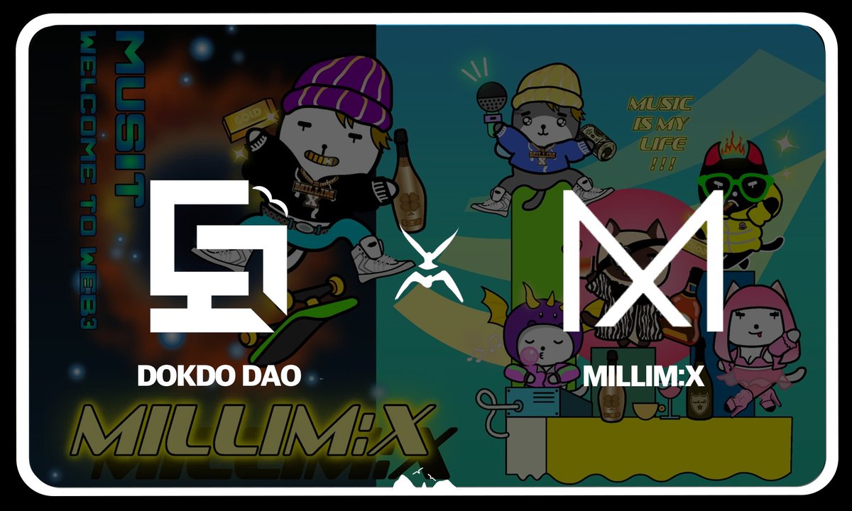 [DOKDO x MILLIM:X]

🎁 NFT x 20 + WL (Guaranteed) x 20
🐦 10 NFT for Twitter Raffle
👾 10 NFT + 20 WL for DOKDO Discord Raffle

1️⃣ Follow
<a href="/DOKDODAO/">DOKDO DAO</a>
@millimxofficial  

2️⃣ LK l RT l TAG 3 Friends

3️⃣ Join Discord
discord.gg/millimx
discord.gg/dokdo

⏳~9/23