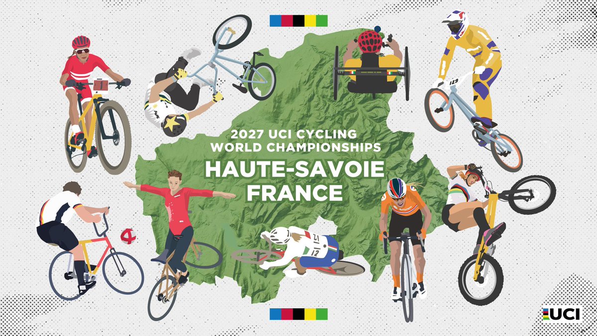 ✅ 𝙊𝙁𝙁𝙄𝘾𝙄𝙀𝙇 | La #HauteSavoie accueillera les 19 disciplines des Championnats du Monde de Cyclisme <a href="/UCI_cycling/">UCI</a> 2027 ! 

🤝 <a href="/leveloausommet/">Le vélo au sommet 2027</a> - <a href="/FFCyclisme/">FFC</a> - <a href="/gouvernementFR/">Gouvernement</a> - <a href="/auvergnerhalpes/">Auvergne-Rhône-Alpes</a> - <a href="/AssodesMaires74/">Adm74</a> 

#FrenchSportTouch #leveloausommet2027 #bikingtothetop2027