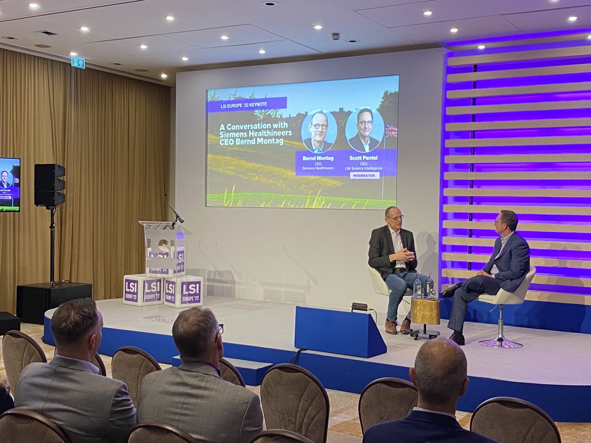 matkraemer's tweet photo. The future in #Healthcare is already there, it’s just unevenly distributed, says ⁦@bernd_montag⁩ CEO ⁦@SiemensHealth⁩ at the LSI Europe conference https://t.co/5DePTdDFNC