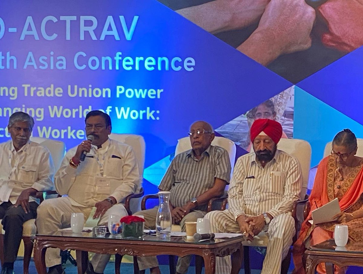 SHAHNAZRAFIQUE1's tweet photo. ILO ACTRAV South Asia Conference:Building Trade Union Power in changing World of Work @INTUCnational @ILONewDelhi @TradeUnionGroup @tradeunions #buildingunionpower #promotingsocialjustice #protectingworkers https://t.co/lIuo1eV2fO