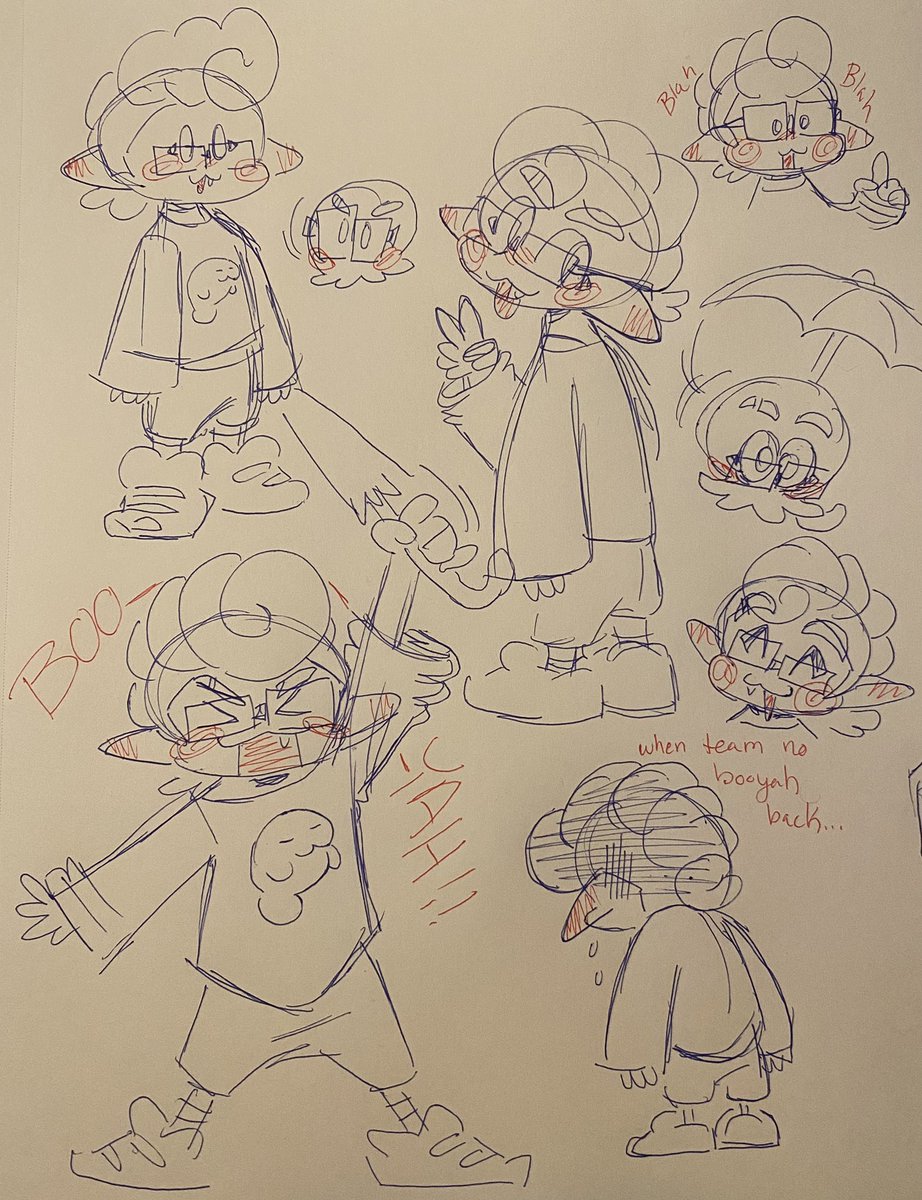 real rough doobl of my octoling!!  been playing a LOTTA splat3…. 