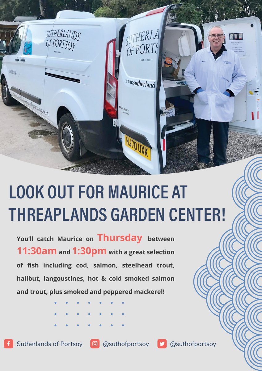 Treat yourself to some #freshfish #smokedfish @ Threaplands Garden Centre - A fine selection available today.