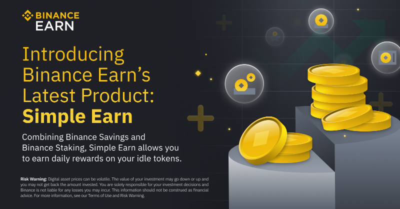 binance's tweet photo. Introducing Simple Earn: The Evolution of Binance Savings &amp; Binance Staking! 

#Binance Simple Earn allows users to earn daily rewards by completing new subscriptions to Flexible Products or Locked Products.