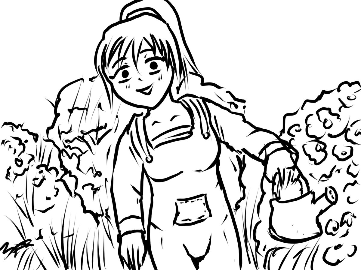 InkyDood's tweet photo. Daily Doodle #406: Gardening. https://t.co/SgcfiFq3Tp