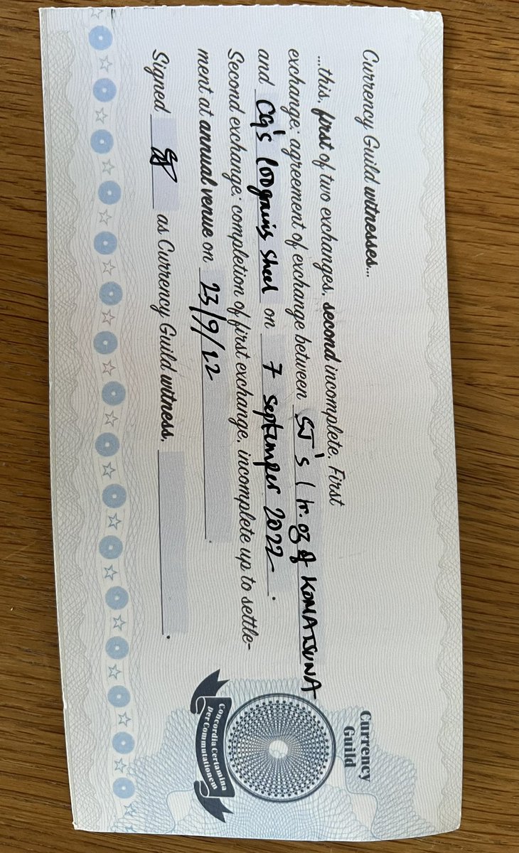 CDCollectives's tweet photo. #BillsofExchange drawn and sent to each party as notification of exchange. Second exchange to take place on 23/09/2022.
Get involved at:
https://t.co/AnnEdmi7lD
#marketmaking https://t.co/Pz1YJ0RPIV