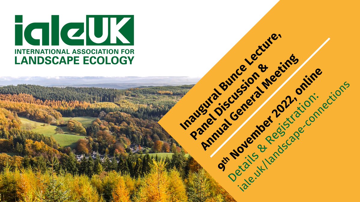 What does #woodland #conservation and #restoration mean in the 21st century? Keith Kirby asks in our inaugural #BunceLecture on 9th Nov iale.uk/event/inaugura… We'll have a panel discussion from across the four corners of the UK, plus our AGM. Register now! #LandscapeConnections