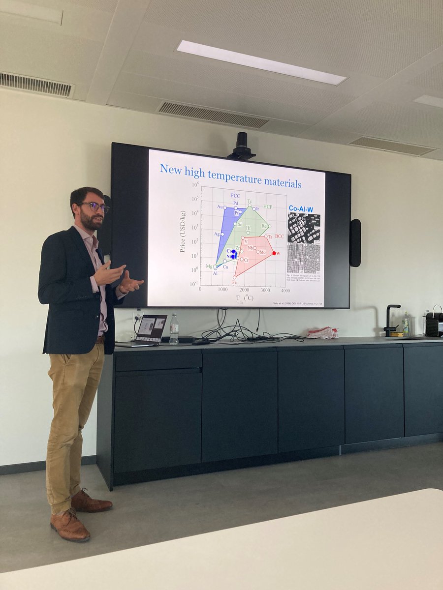 Materials_EPFL's tweet photo. Yesterday we had the chance to attend an IMX talk by Prof. Sandy Knowles from @unibirmingham. Many thanks for his very inspiring presentation on Titanium and Tungsten Bcc-superalloys #IMXtalks @EPFLEngineering @eps_unibham https://t.co/KedgEhNFV6