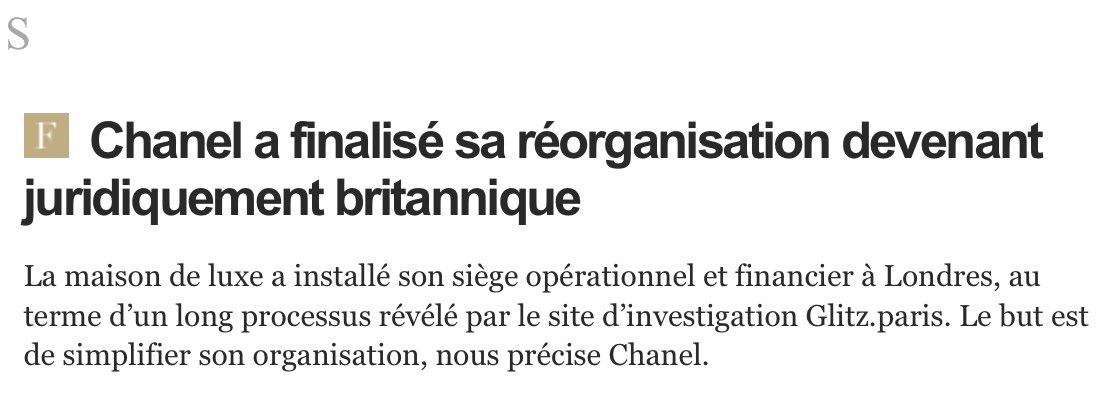 Une décision anachronique ? #chanel