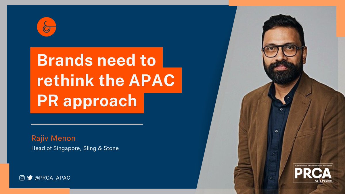 PRCA_APAC's tweet photo. "A one-size-fits-all approach to running PR can be problematic due to inherent regional cultural differences, media dynamics....."

Rajiv Menon, Head of Singapore, @slingstonepr looks at why 'Brands need to rethink the APAC PR approach'

👉 https://t.co/uCF72VU6TN https://t.co/yPFjDSgtp0