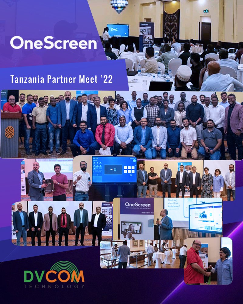DvcomTechnology's tweet photo. It was great to meet valued partners and customers face to face for the OneScreen Partner Meet in Tanzania!

@OneScreen_MEA 

#onescreen 
#launch 
#tanzania
#interactivedisplay 
#interactiveflatpanel 
#dvcom 
#technology
#OneScreenMEA
#Smartboards
#Touchscreens
#AiEverything https://t.co/I6KGEZl4RO