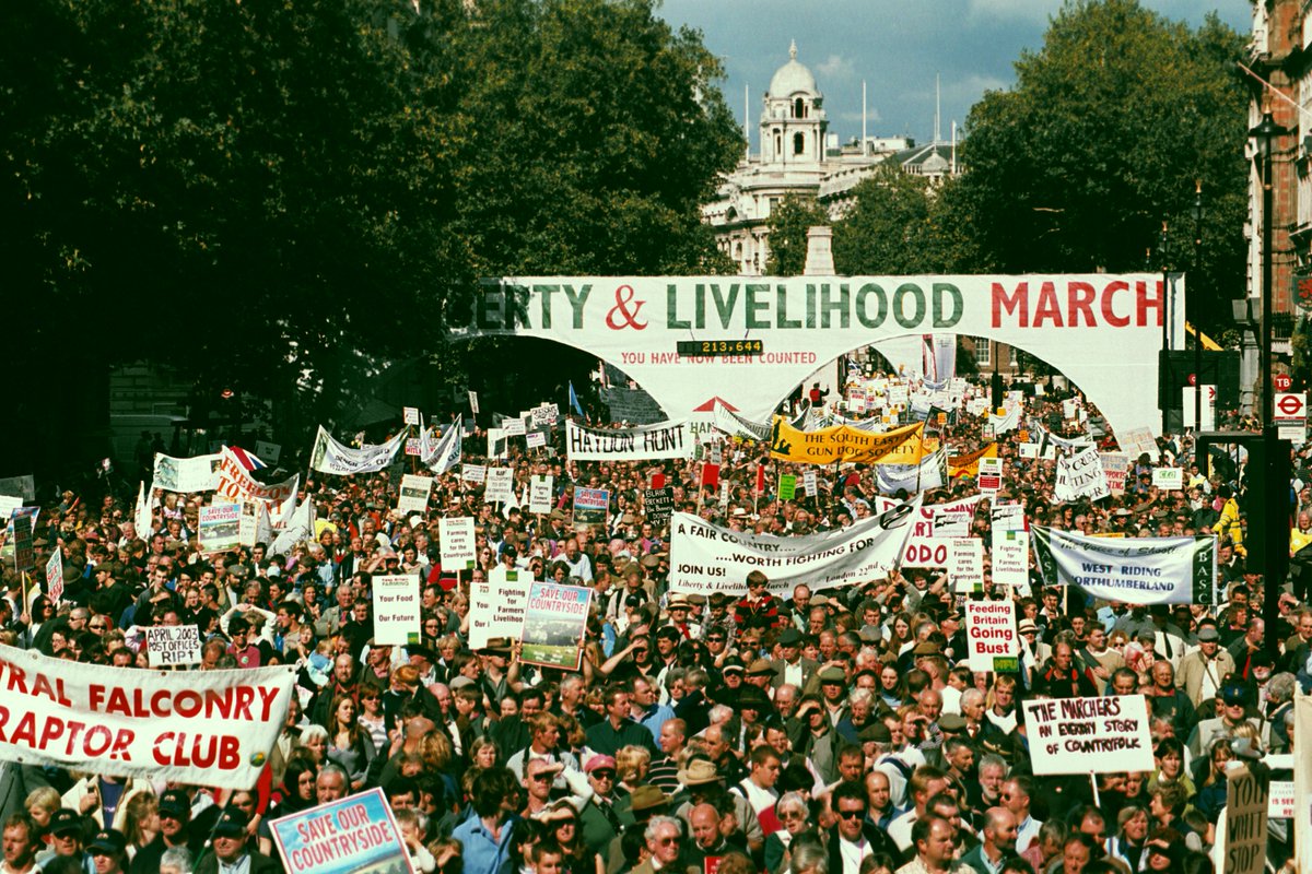 CAupdates's tweet photo. π Twenty years ago today, people were travelling to London from all corners of the United Kingdom β as well as from other parts of the globe - to stand up for rural Britain in the great #LibertyAndLivelihood March.
1/2 https://t.co/TOpvWVtmom