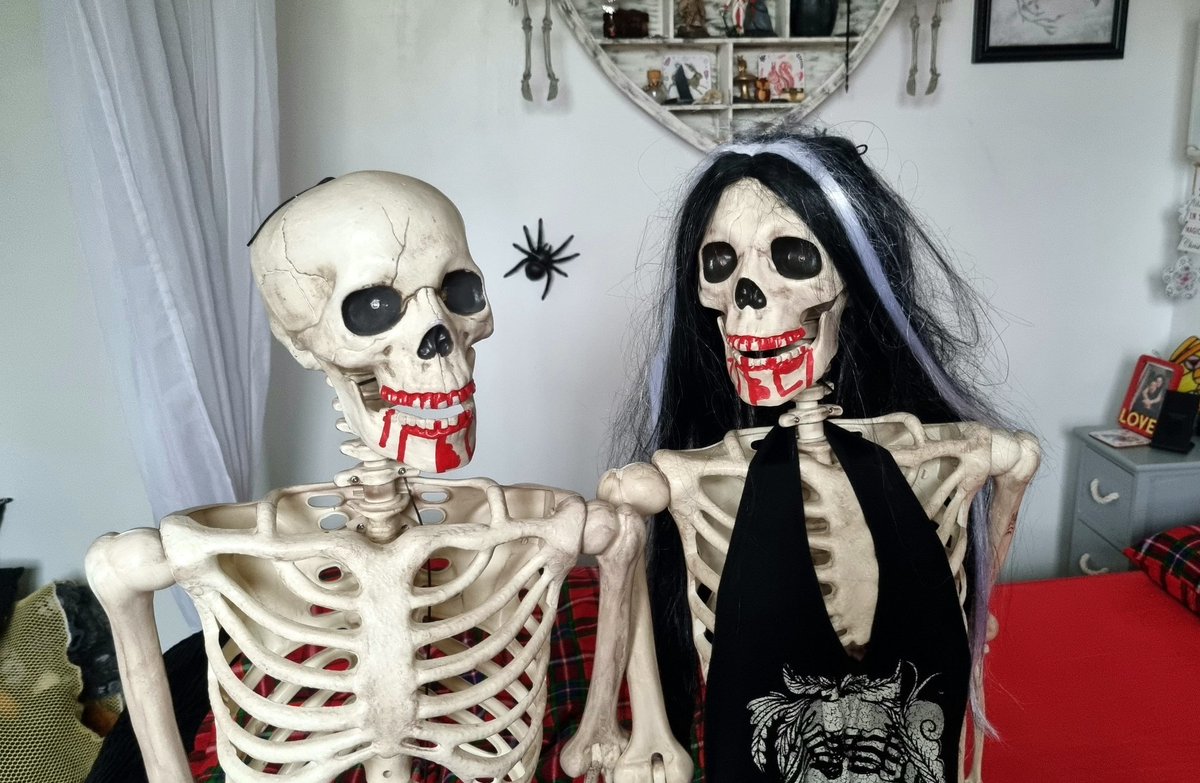 TracyLeeCook1's tweet photo. United again in #love β€οΈand #Halloween π #MrBones πand #MrsBones π ..... let the #decorating begin, let the #celebrations ring for it is #Autumn π¨π¨ππππ· #witch #paganlife #skeletons πππͺπ»πͺ¦π§πΌββοΈ https://t.co/ozvMwOw7EO