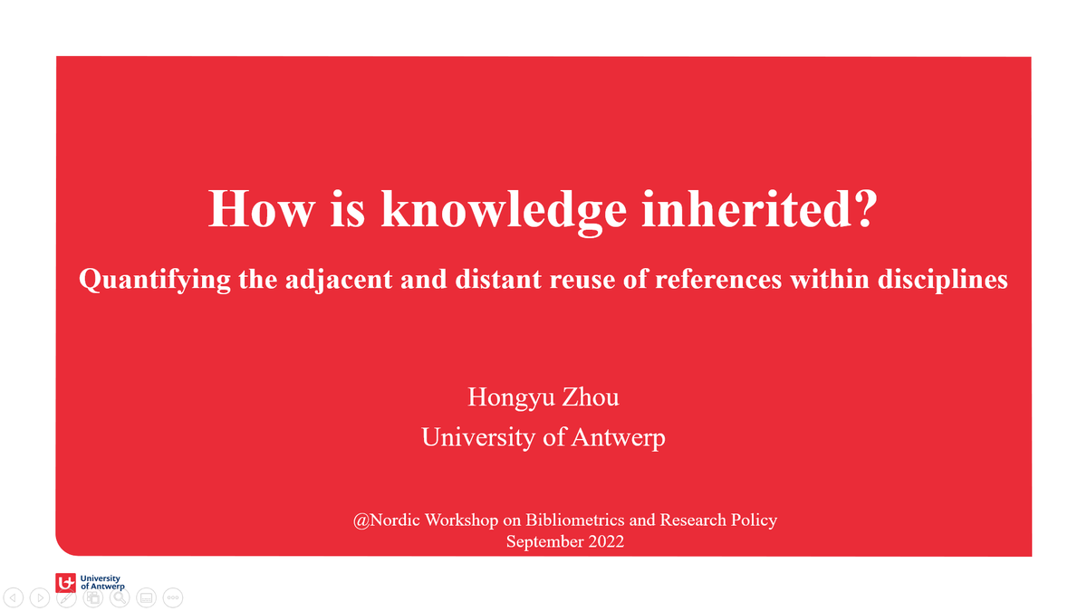 This afternoon (starting from EEST 1pm), I will present our working paper on the knowledge inheritance of disciplines at #NWB2022 in session 2. Thanks to the organizer, it will be streamed live online (echo360.org.uk/section/c84f22…). Come join us, physically or virtually!