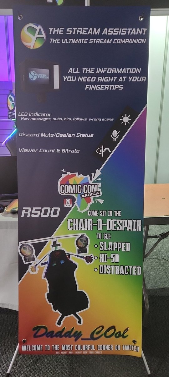 TheStreamAssist's tweet photo. We are so ready for @ComicConAfrica !!!

Come get your hands on the best device for streamers since sliced bread!

First 10 purchases get a free mini mousepad!!! https://t.co/xTafv3G8Cv