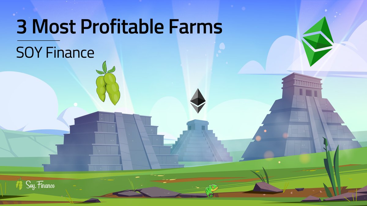 TheRealSloFi's tweet photo. 3 most profitable farms today on #EthereumClassic blockchain🚀

🥇$SOY - $ETC 71% APR
🥈$SOY - $BUSDT 71% APR
🥉$SOY - $ETH 52% APR

ℹ️#Yieldfarming's APR is indicative and may vary

🌱 Trade &amp; Farm on:
https://t.co/XArqzUUy9q

🦥 Join our #DeFi Community:
https://t.co/IZxAfHpGSQ https://t.co/G39chk52HJ