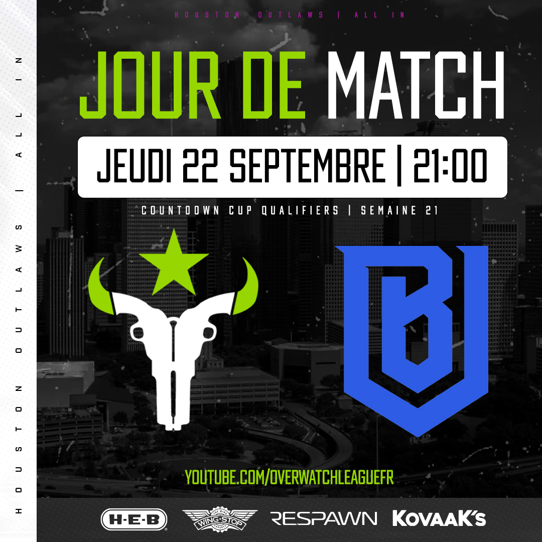 OutlawsFR's tweet photo. 🤠 On reprend la compétition aujourd'hui !

Ce soir à 21:00, nous jouons notre premier match des qualifications à la #CountdownCup face aux @BostonUprising !

On envoie de la force à notre équipe !

#AnteUp #OutlawsNation | #OWL2022 https://t.co/KYQNzbR6YC