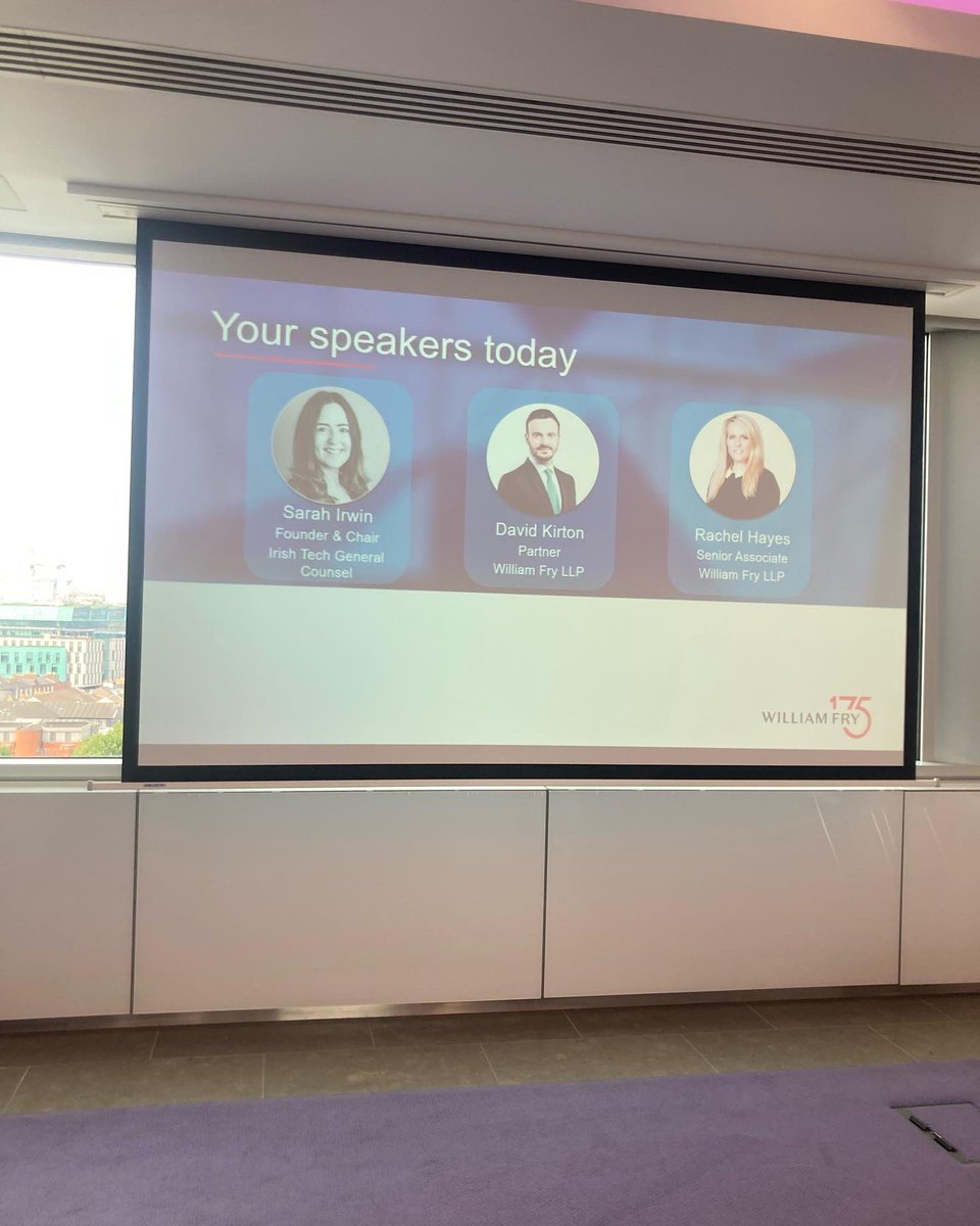 IrishTechGCs's tweet photo. Terrific event this week on #negotiatingliability in #techcontracts. Thanks to all the members who attended and @WilliamFryLaw for hosting! #irishtechgc #peerforum #communitybuilding https://t.co/v2JcsRfL1w