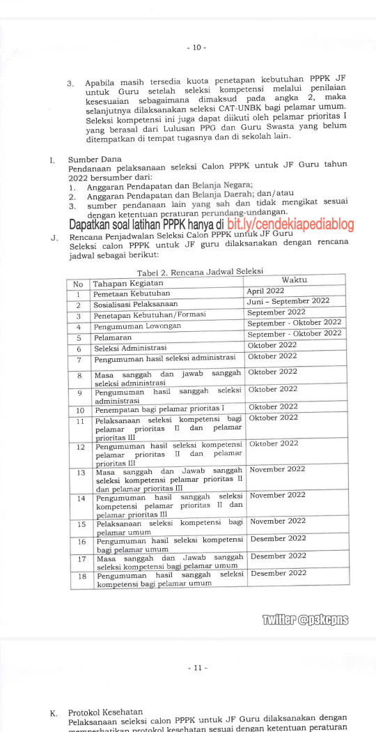p3kcpns's tweet photo. Rencana Jadwal Seleksi PPPK 2022 👍

#PPPK2022 #CASN2022 #CPNS2022 

Dapatkan soal latihan di https://t.co/wM0hMZWzro https://t.co/QPacG98QIb