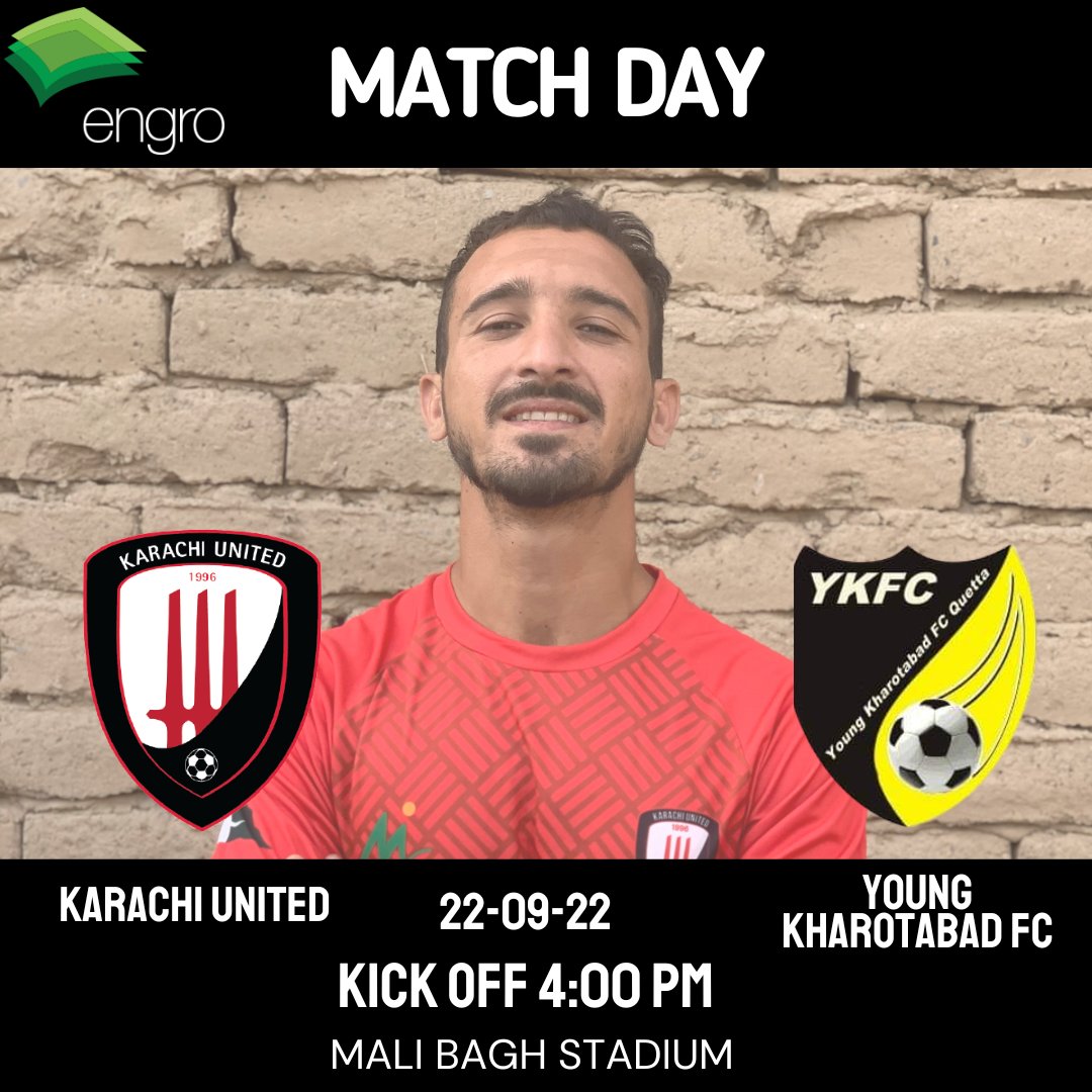 karachiunitedfc's tweet photo. Match Day!

Karachi United powered by @EngroCorp  will face Young Kharotabad FC at the CM Gold Cup 2022 in Quetta!

#karachiunited #karachiisunited https://t.co/uf1QuXAW5c