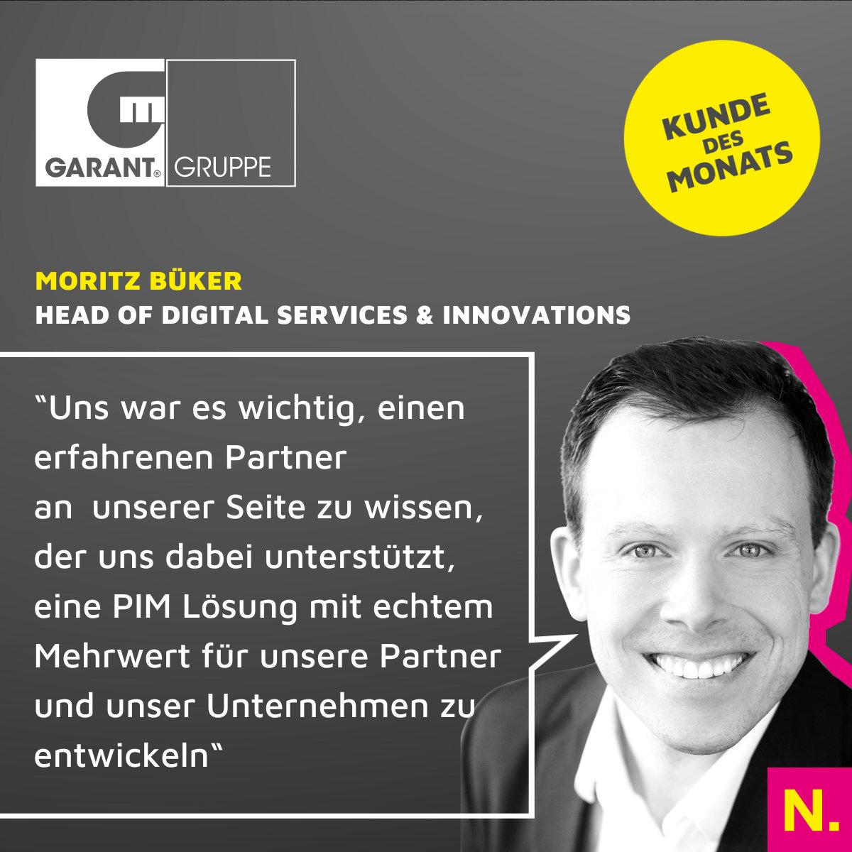 PIM Lösung mit echtem Mehrwert: Gemeinsam bringen wir dein Business voran.
Zusammen mit GARANT haben wir ein Konzept erstellt, das den komplexen Anforderungen eines Unternehmens mit einem heterogenen Produktsortiment gerecht wird. ✅ 
#pim #b2b #productdata #datamanagement