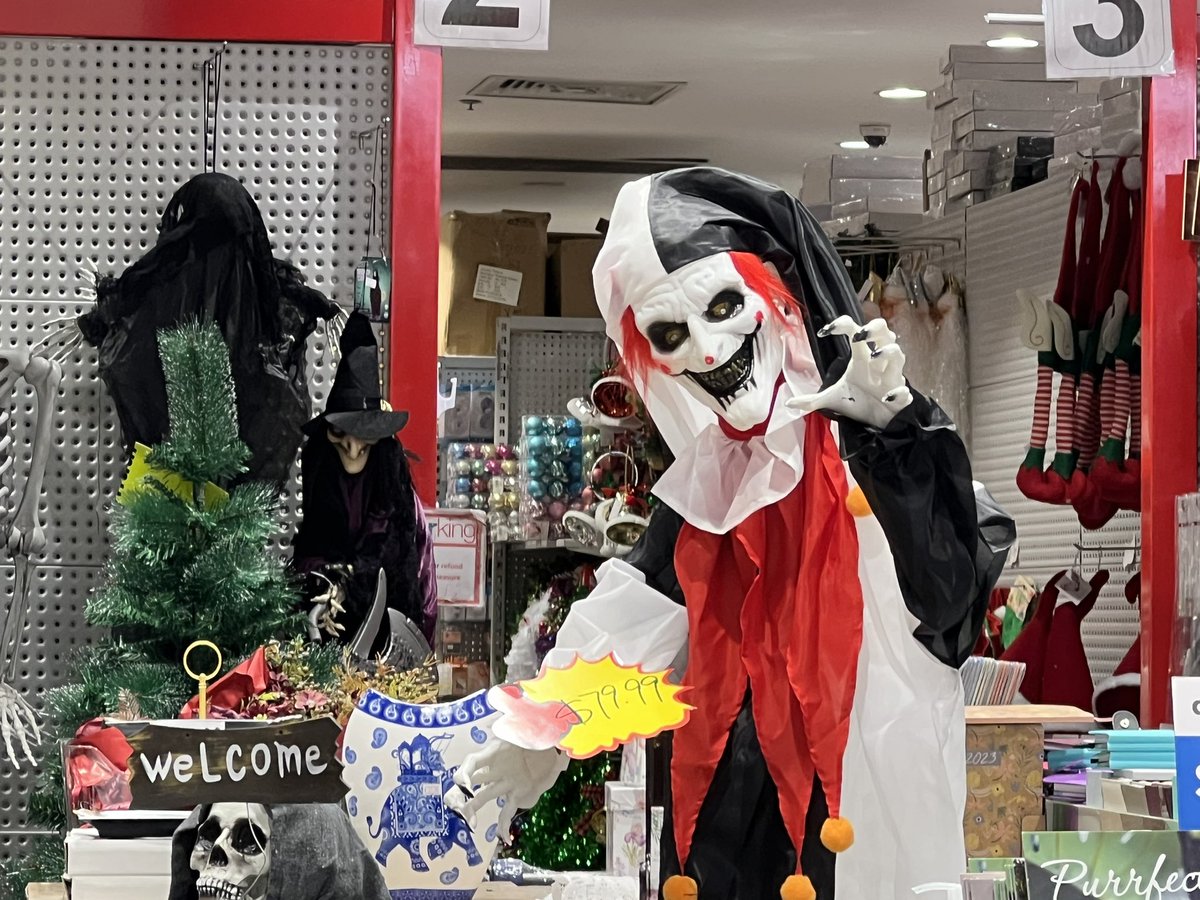 SERIOUSLY!? They’re selling Halloween and Christmas decorations side by side and it’s not even the end of September yet. Christmas has lost its true meaning in society. ￼￼