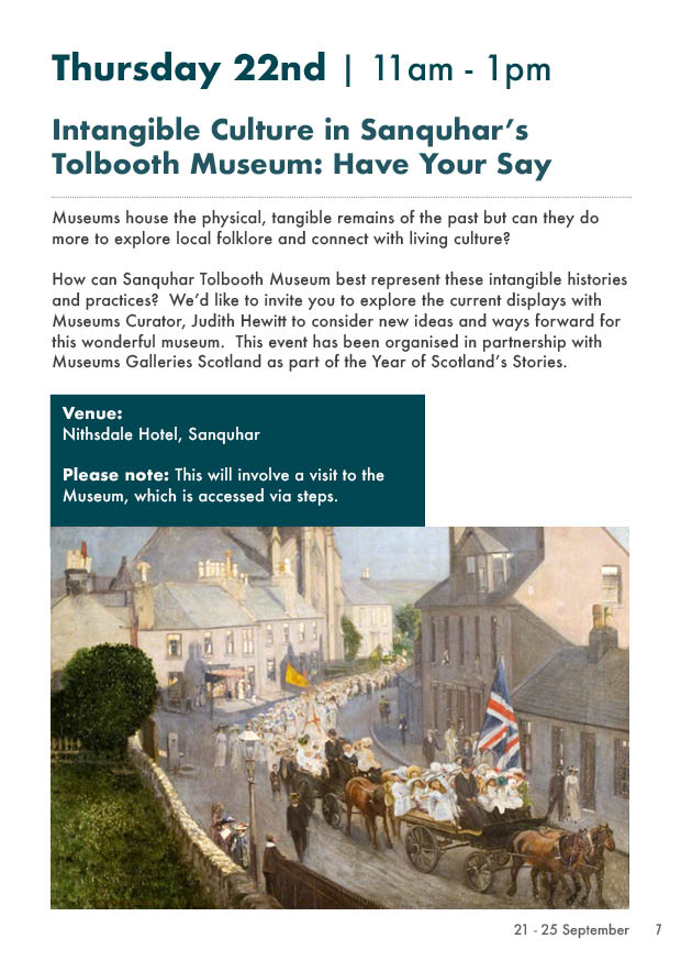 festoffolklore's tweet photo. Come along to the Nithsdale Hotel this morning, and share your views on the future of #Sanquhar Tolbooth #Museum - a great opportunity to make a positive difference. Hosted by Museums Curator Judith Hewitt, and Dr Peter Hewitt of Museums Galleries Scotland. #museumsmatter https://t.co/cNvLn1aDwH