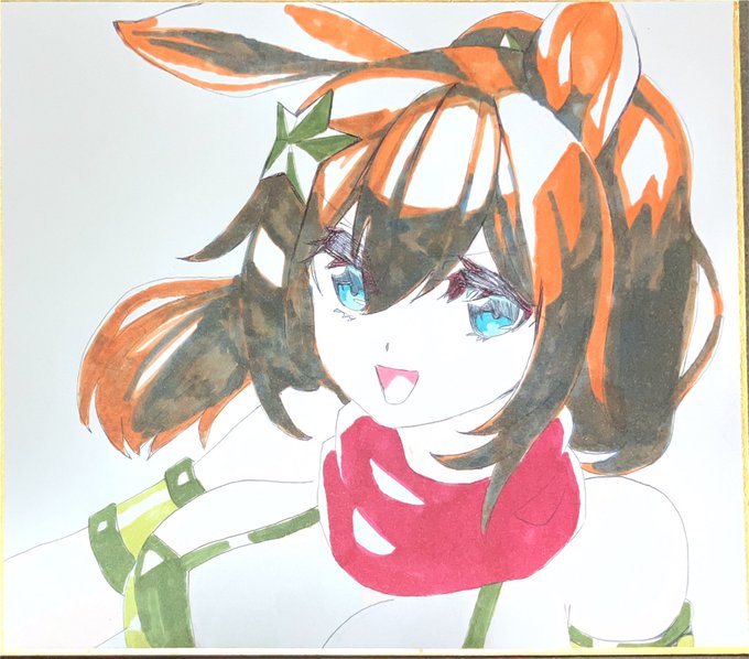 ウマ娘のイベント用の色紙出来た 