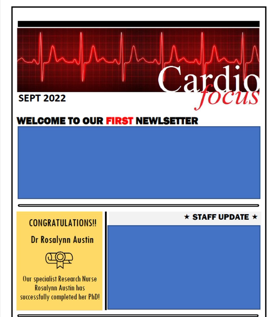 RosalynnAustin's tweet photo. Great new initiative by @QCardiology in @PHU_NHS! Honoured to be featured on the first page of the first edition of the #CardioNewsletter!

#alwaysimproving #PhD #NurseResearcher #phdlife #recognitionandreward
#ClincialAcademic https://t.co/VI503GUuCM