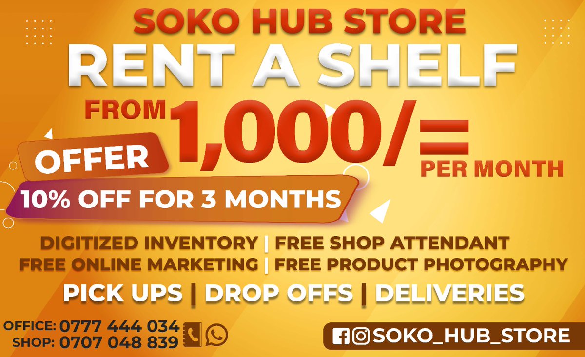 machanule's tweet photo. @beth_kasinga Shelves for rent from ONLY 1K per Month @ SASA MALL, Moi Avenue, CBD. Prime location, WalkIns, Dope Customer Service. 
For all you online sellers 🤗 

Please Retweet, My customer could be on your TL 🙏🏾 https://t.co/wBdkdKzkYW