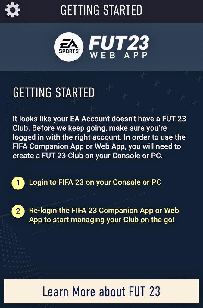 FUT_Turkeyy's tweet photo. Fifa 23 Web App 
 The application crashed.  You are not banned.  I hope it comes with good updates #FUT23 #FIFA23 https://t.co/tJNnC7cYjY