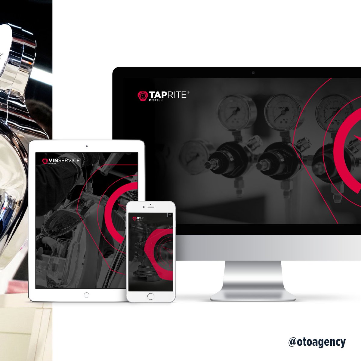 OTOAgency's tweet photo. #DisptekGroup produce e assembla componenti per la spillatura di bevande. Una House of Brands che unisce 4 anime: #VINSERVICE, #TAPRITE e #DSI e #DISPTEKUK.
Hanno scelto #OTOAgency per definire le #VisualGuidelines e sviluppare a livello visivo la comunicazione del marchio. https://t.co/bTqY0yYJjV