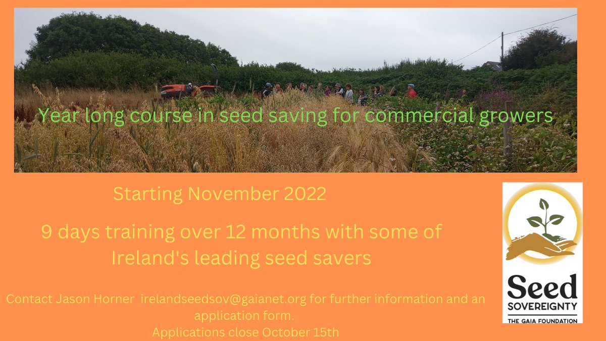 Delighted to be launching this today, not at the ploughing but what the hell. Please share with anyone who you think might be interested. #ploughing #seedsovnetwork #seedsvovereignty