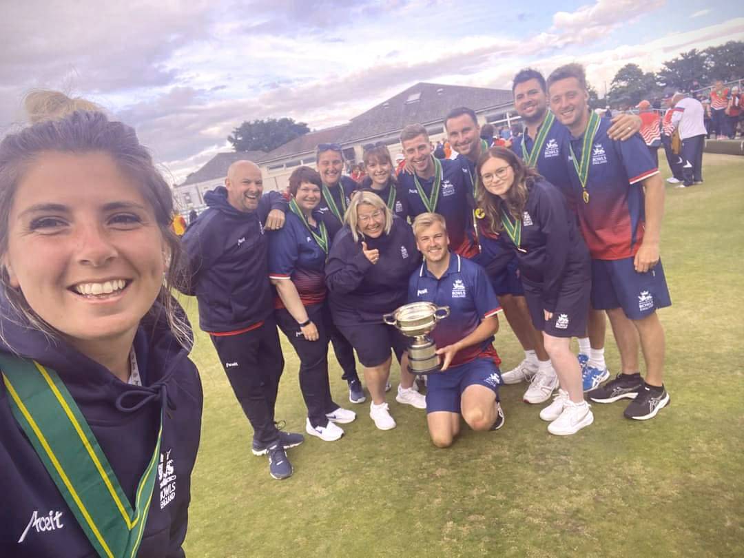 Jon_Cockcroft's tweet photo. What an incredible international summer for England's bowlers! A record Commonwealth Games medal haul, European and British trophies and a lot of very proud people. Congratulations to @JCPMcG for leading our programme with such dynamism, and everyone who played their part. https://t.co/kMxNDxyhWI