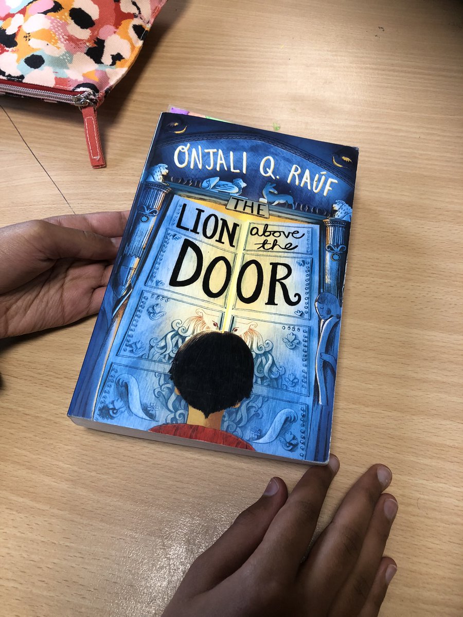 ChsOracy's tweet photo. What a treat this morning - @OnjaliRauf talking about her beautiful book The Lion Above the Door @ChorltonHighLib All Year 6s were given this book by #ReadManchester and now we get to discuss it in Year 7 @chorltonhigh https://t.co/5stUYYoJzc