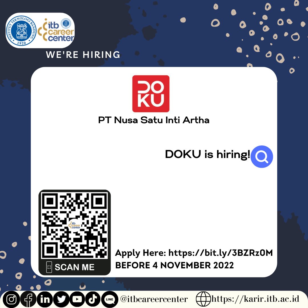 ITBCareerCenter's tweet photo. [𝐉𝐎𝐁 𝐕𝐀𝐂𝐀𝐍𝐂𝐘]

DOKU is hiring!
Let's take a look to find some better opportunities here and discover what DOKU can offer to help you achieve your dreams.
https://t.co/SN9eEq0wbt

#ITVacancy #ITengineerVacancy #ITDeveloperVacancy #VacantPosition #JavaEngineer https://t.co/xLW0EtKXy1