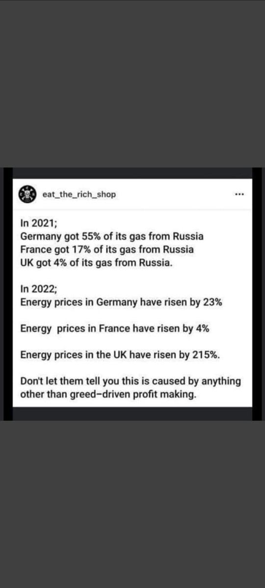 mcfadzean_neil's tweet photo. @bbcdebatenight 4% UK gets 4% of its gas  from Russia....Gas prices almost halved in August,dropped again in September.....why are we being forced to pay these rediculous high charges..... https://t.co/7FhdE6BmVk