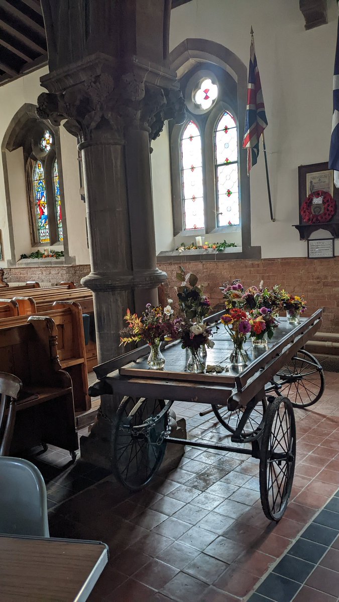 When you arrive to set up for pre school and the funeral bier is clearly at risk of being stolen, so is padlocked to the pillar where the babies usually play.... Shared space, negotiation,, frustration.. And no key!