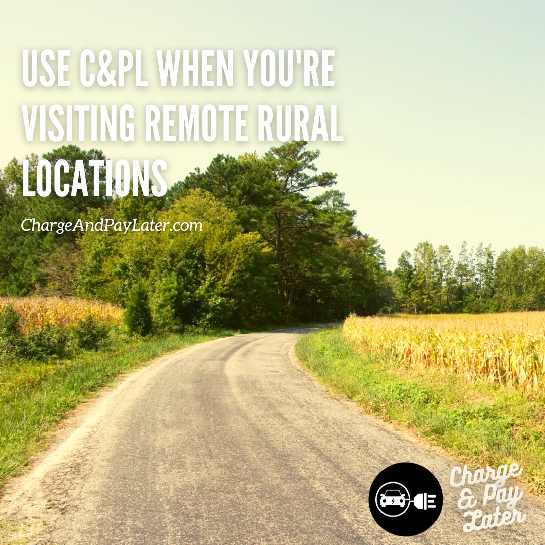 CPayLater's tweet photo. Planning a trip to remote rural areas that lack commercial fast charging stations? We're building a network of privately owned EV chargers and domestic power outlets that you can plug into en route: https://t.co/cPjHmYtz24 #ChargeAndPayLater #CPayLater #ChargePayLater #EVCharging https://t.co/grrcUBkIYm