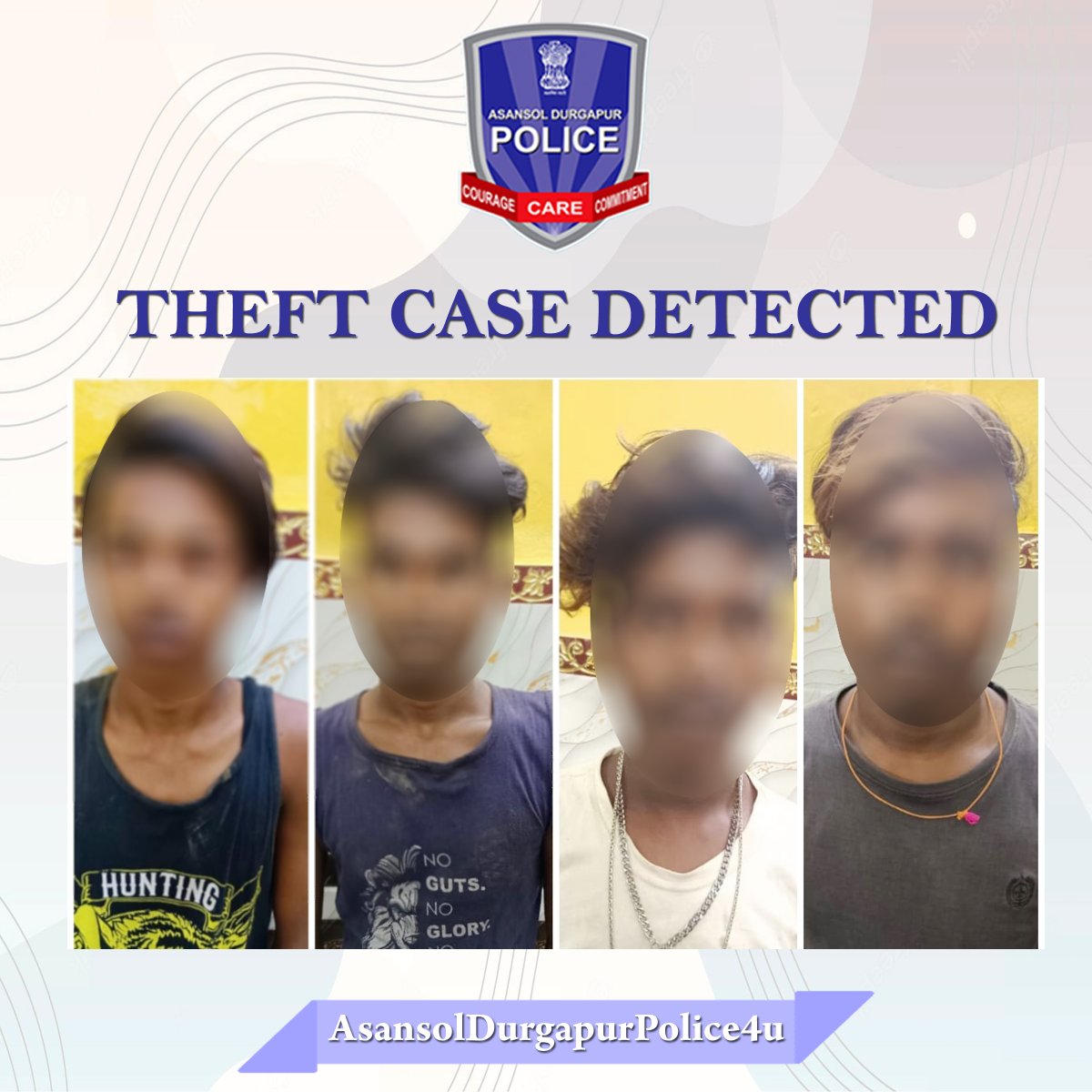 Cpadpc's tweet photo. During investigation of Raniganj PS Case no 510/22 Dtd 17/09/22 u/s 379 IPC, a team of Raniganj PS arrested 04 accused persons and recovered 30Ft Copper Cable, Hackshaw with Blade and tester.
#TheftArrested #RaniganjPS
#ADPCDetects
@WBPolice https://t.co/rt87xxpRWt