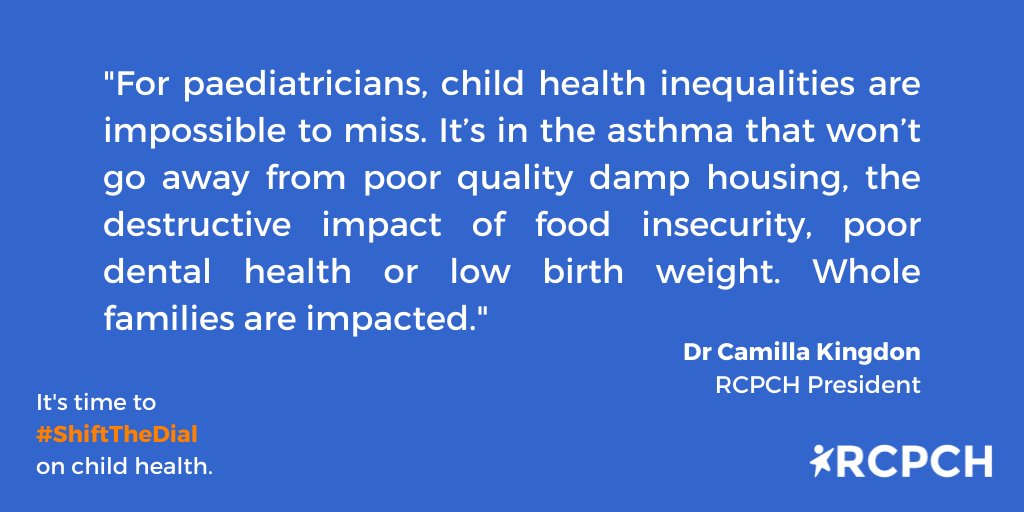 Evidence shows that child poverty is a key driving factor in health inequalities. Paediatricians see this in clinics and hospitals across the UK, with child poverty leading to poorer health outcomes for children and young people: rcpch.ac.uk/news-events/ne…