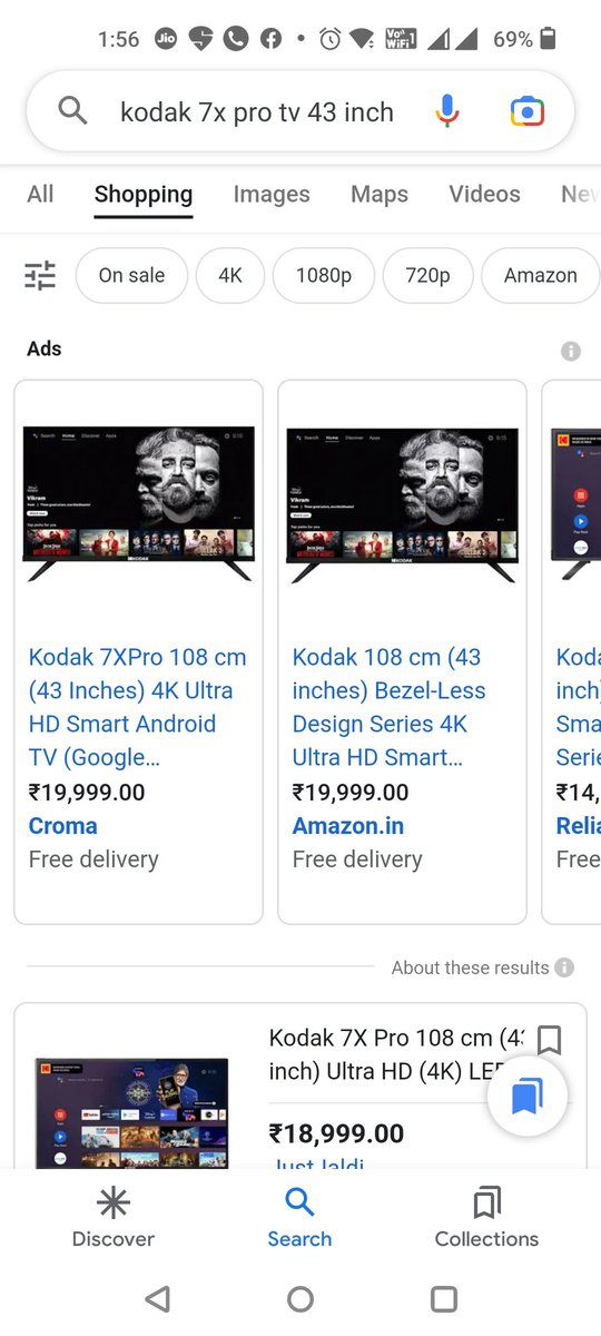 IWallmickey's tweet photo. The Fun about Flipkart Big Billion Days.

All the other brands are offering products cheaper than Flipkart
#Croma #Reliancedigital #Amazon 
@flipkartsupport @Flipkart 

Where to buy?
Flipkart or @cromaretail @amazon 
 Vijay Sales left behind in the race @VijaySales https://t.co/SXg4wam9m1