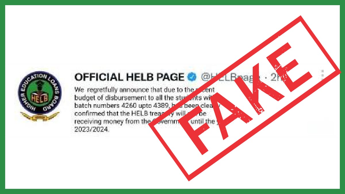 HELBpage's tweet image. BEWARE! It has come to our attention of a photoshopped picture circulating on social media purporting that it is from HELB. This is to confirm that it is FAKE news.