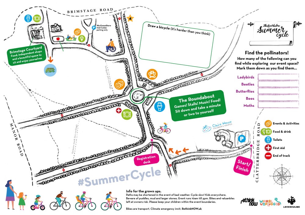 This Sunday we'll be cycling, yoga-ing, storytelling, dancing, singing and having lots of coffee! Join us for the Free community event starting at <a href="/ClaireHouse/">Claire House</a> ! #SummerCycle #inclusive #bike #community #FamilyFun #Free #nature <a href="/RethinkNowCIC/">Rethink Now CIC</a>