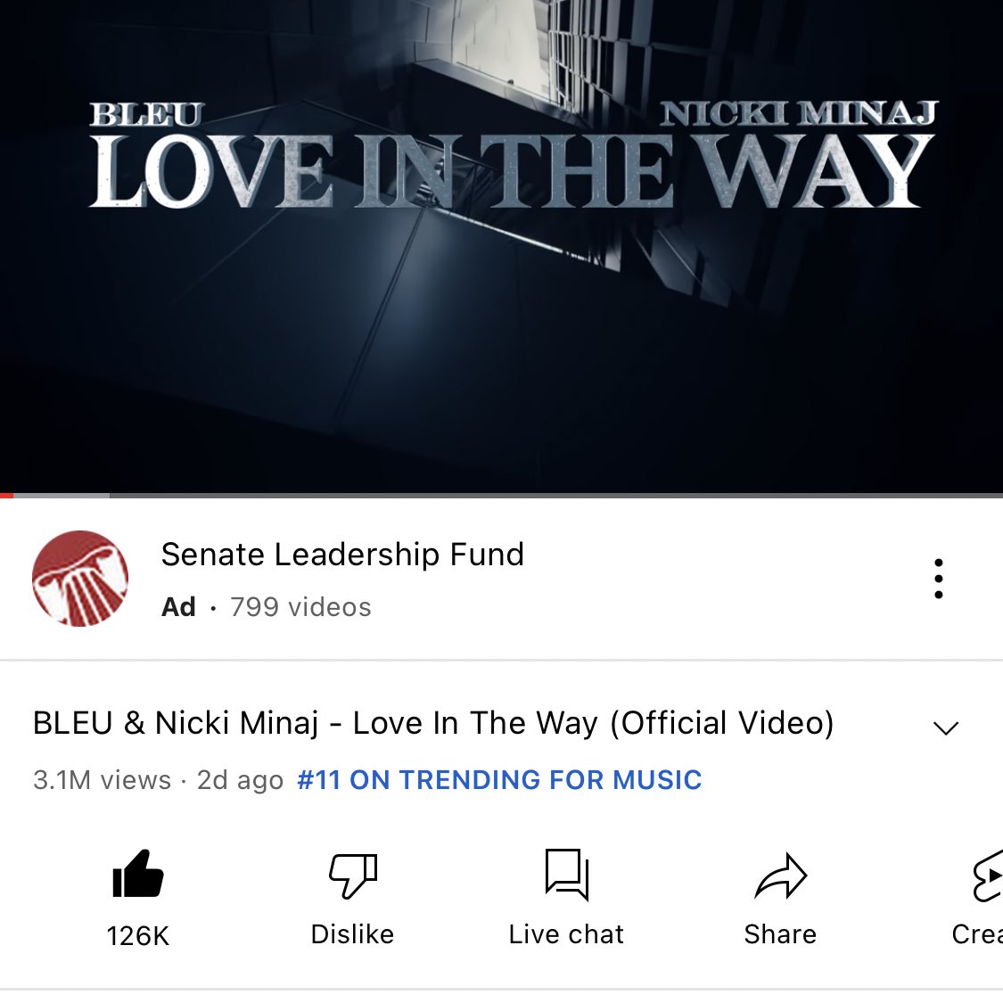 thecoolestbarb's tweet photo. Love seeing that 3.1M! Letβs keep it going barbz π #LoveInTheWayVideo
π: https://t.co/0U2rMv8aT6 https://t.co/vpcRZ2uuQy
