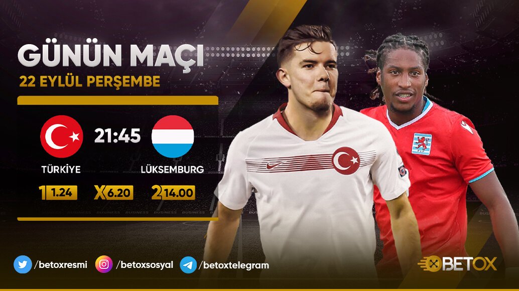 Türkiye - Lüksemburg karşılaşmasında doğru skoru bilen ilk 10 kişiye 50₺ Freebet şansı 🍀🔥

Retweetle, Arkadaşını Etiketle ve kullanıcı adınla skor tahminini paylaş! 🔥

Not: Yüklemeler maç bitiminden 24 saat içerisinde yapılacaktır.
Çoklu tahminler geçersiz sayılacaktır.